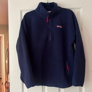 Vineyard Vines Sherpa 1/2 Zip pullover navy size medium
